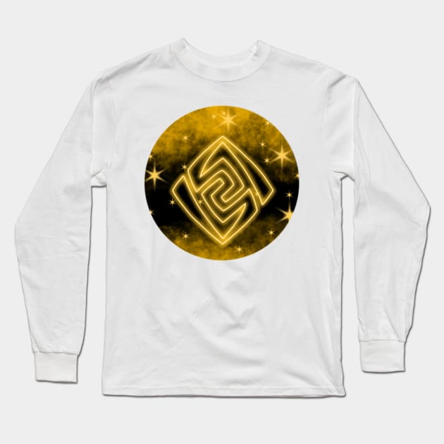 Geo Symbol Long Sleeve T-Shirt by N Sancamper 